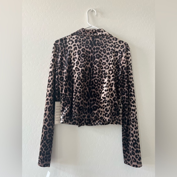 Leopard Print Cropped Jacket - Picture 2 of 2